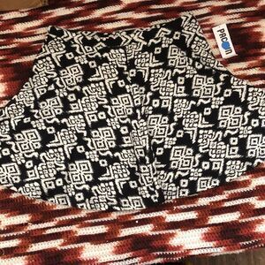NWT Pacsun La Hearts Black & white aztec geometric mini flare skirt #gothic punk